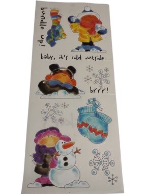 Vintage S.E.I. Winter Theme Stickers by Lynette Anderson 7-1206 Scrapbook